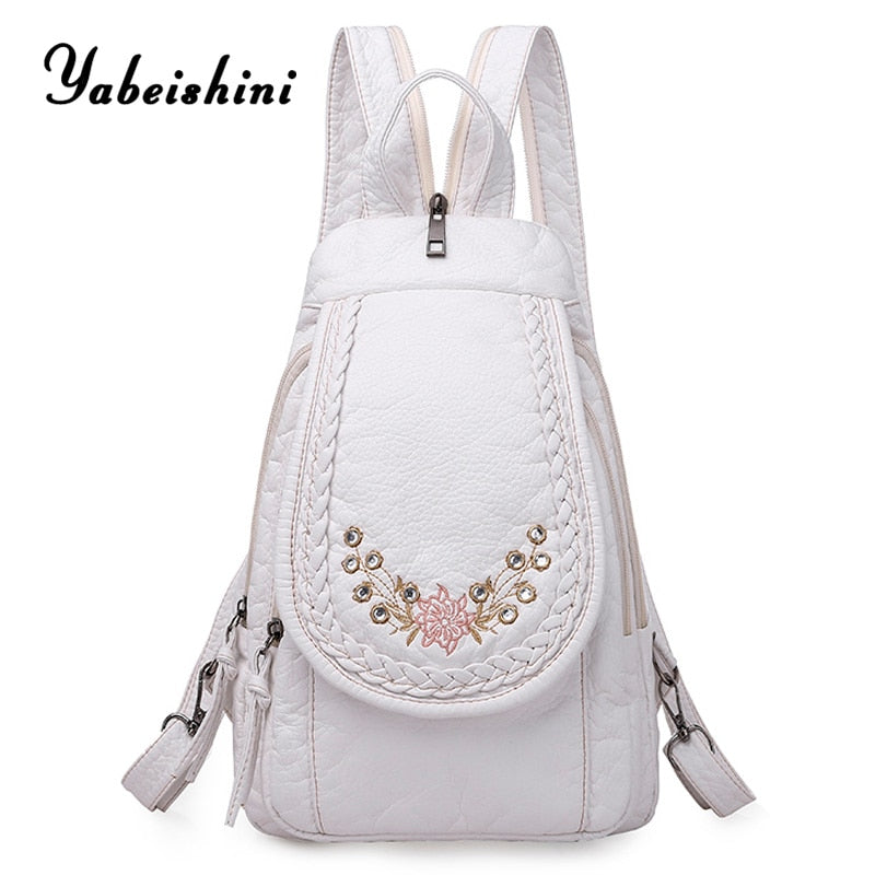 Hochwertiger Rücksack für Frauen, 2023 New White Freizeit-Tasche für Mädchen im Teenageralter