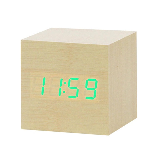 Dual Display Smart Digital LED, Wecker Temperatur Sprachsteuerung, Multifunktions-elektronischer Kalender