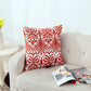Kissenbezug mit niedlicher floraler geometrischer Stickerei, grün-gelber Kissenbezug für Sofa, Bett, schlichtes Zuhause, 45 x 45 cm