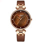 CURREN Mode Frauen Uhr für Damen, Quarzuhren Wasserdicht Stahl Mesh Weiblich Armbanduhr