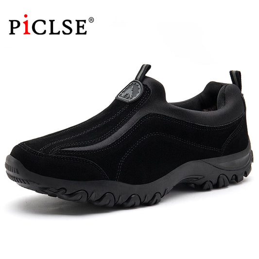 Fashion Flock Herren Freizeitschuhe, Wildleder-Outdoor Schuhe Herren Winterschuhe plus Größe 46