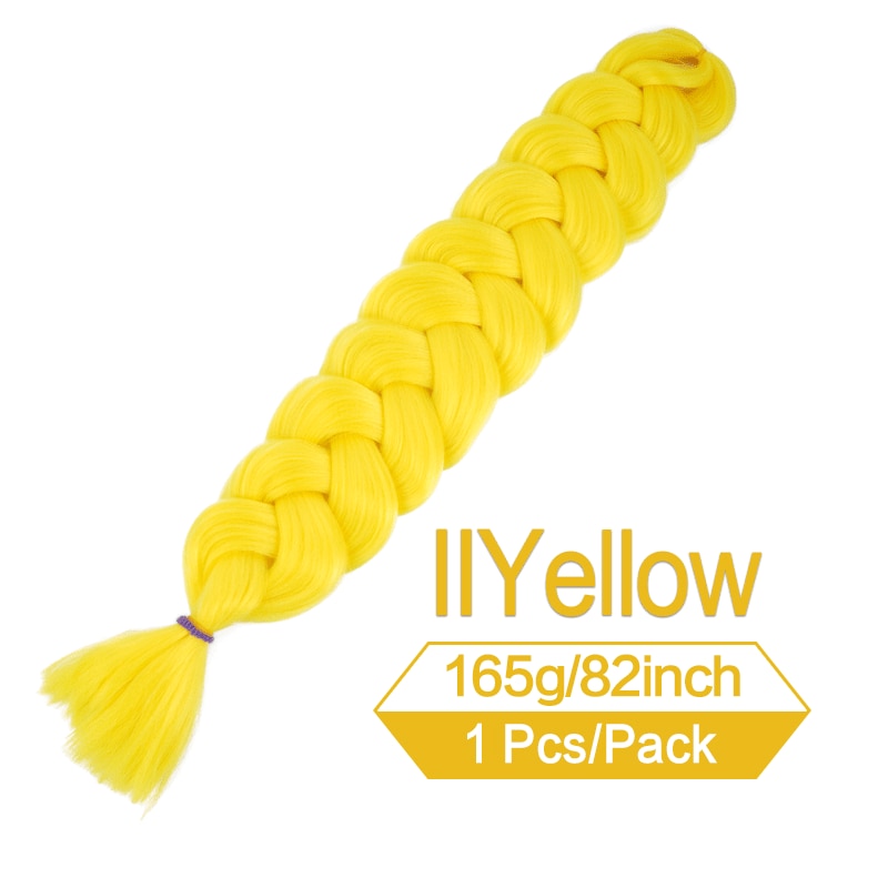 82 Zoll 165g/Pack Synthetische Häkelhaare Vorgedehnte Jumbo Flechthaar Hochtemperatur Faser Haarverlängerungen Für Box Zöpfe
