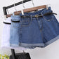 Solide Frauen Kleidung Denim Shorts Harajuku, Dünne Kurze Hosen für den Sommer