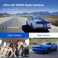 AZDOME M550 Nachtsicht Kamera  3 Kanal Dash Cam, Front Innen Hinten Drei Weg Auto Dash Kamera, 4K+1080P Dual Kanal mit GPS WiFi IR Auto