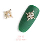 HNUIX 2Pieces 3D Metal Nail art Jewelry Japanese Nail Decorations Top Quality Crystal Manicure Zircon Diamond Charms Pendants
