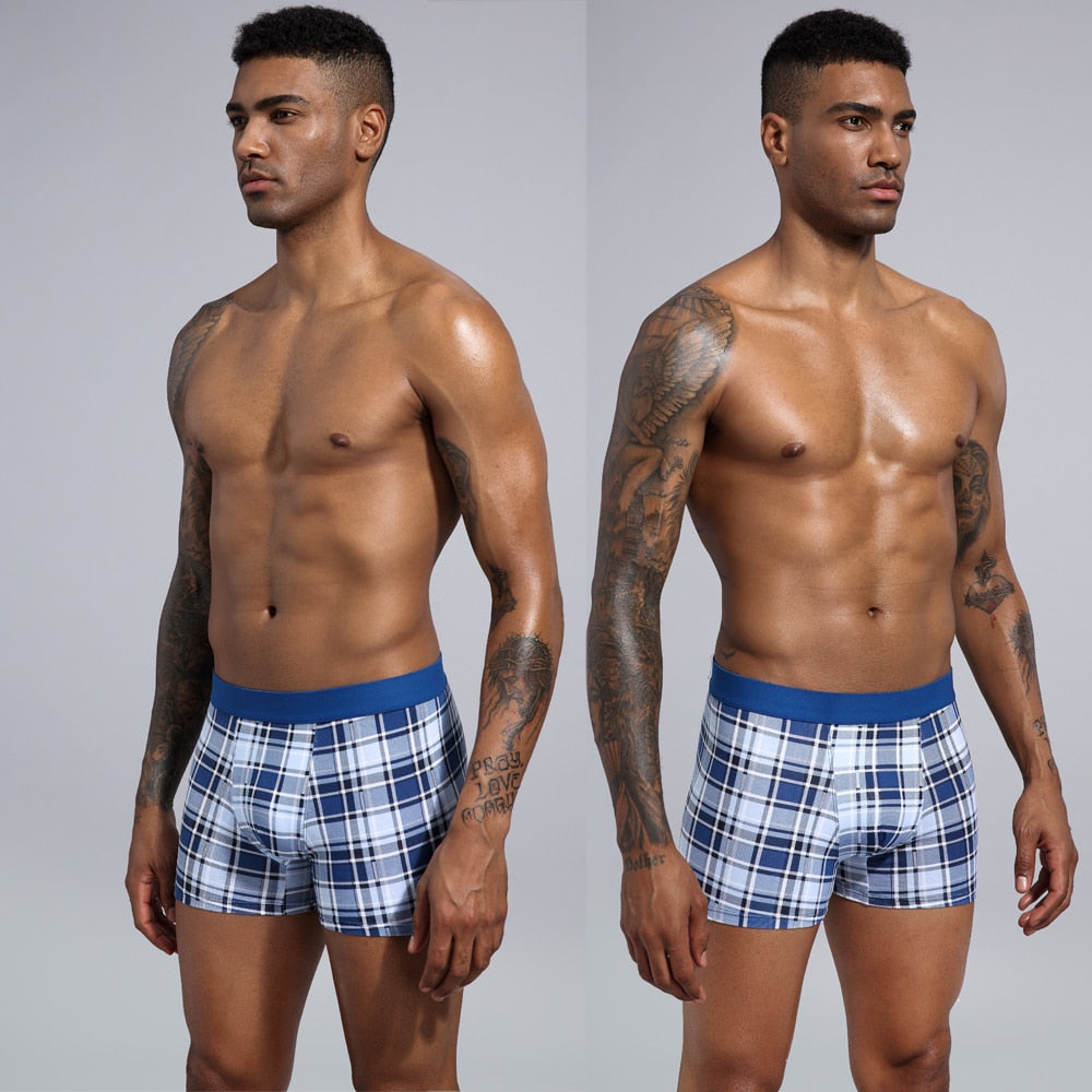 5pcs Boxershorts Herren, European Baumwolle Plus-Größe
