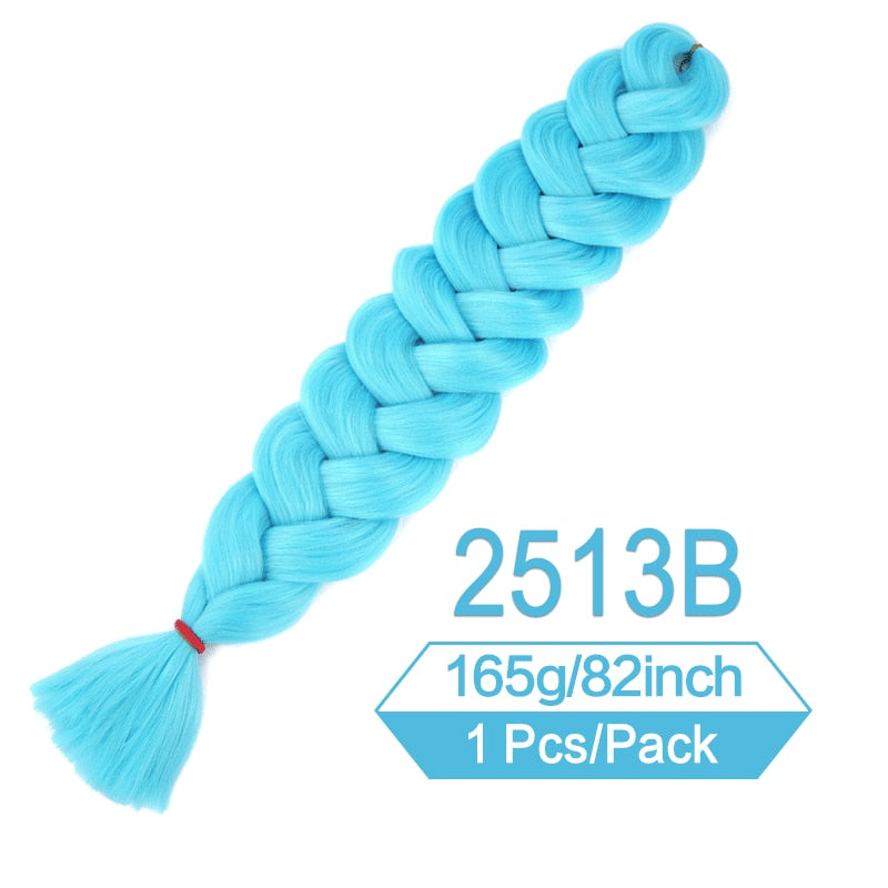 82 Zoll 165g/Pack Synthetische Häkelhaare Vorgedehnte Jumbo Flechthaar Hochtemperatur Faser Haarverlängerungen Für Box Zöpfe