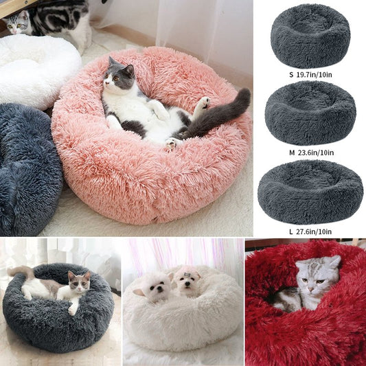 Hundebett, Katzenbett, Hundebetten, Weiche und Bequeme Doughnut Form