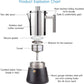 300/500ML 304 Edelstahl Geysir Kaffeemaschine Induktionskocher Espresso Kaffeekanne, Moka Pot Italienische Kaffeemaschine