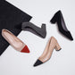 Damenschuhe Kleiner Mittlerer Absatz, elegant, Echtleder für Büroarbeit , Komfortschuhe