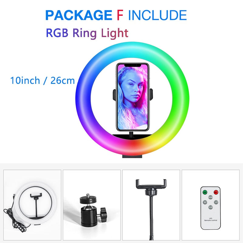 Desktop-LED-Ringlicht, dimmbar, Telefon, Videoaufnahme, rundes Fülllicht für Youtube, Tik Tok, Videofotografie, Beleuchtung, Ringlicht
