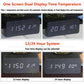 Dual Display Smart Digital LED, Wecker Temperatur Sprachsteuerung, Multifunktions-elektronischer Kalender