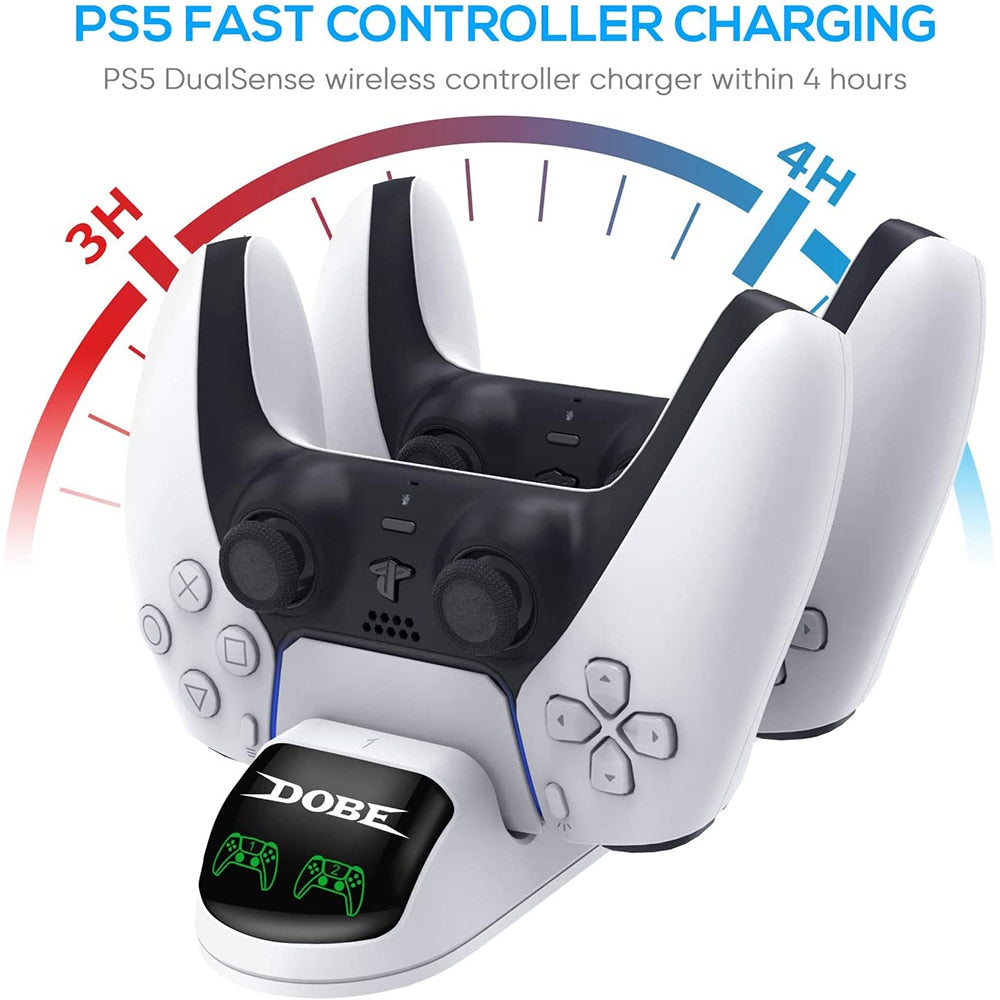 Ladegerät für PS5 DualSense Controller Auarte Ladestation für PS5 Playstation 5 Wireless Controller Dual USB Schnellladegerät