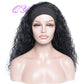 Hair Big Afro Kinky Curly Stirnband Perücken für Frauen Synthetisches Haar Perücken Turban Wrap Hair Style