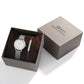 Watches Set 8mm Ultra dünn Silber Mesh, Edelstahl Armband Quarz Uhr Stunden Sets Damen Geburtstag Geschenk
