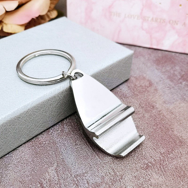 10x kostenloser gravierter personalisierter Hochzeitsbevorzugungs-Schlüsselanhänger, Flaschenöffner Schlüsselanhänger, Personalisierter Hochzeitsbevorzugungs-Geschenk-Souvenir
