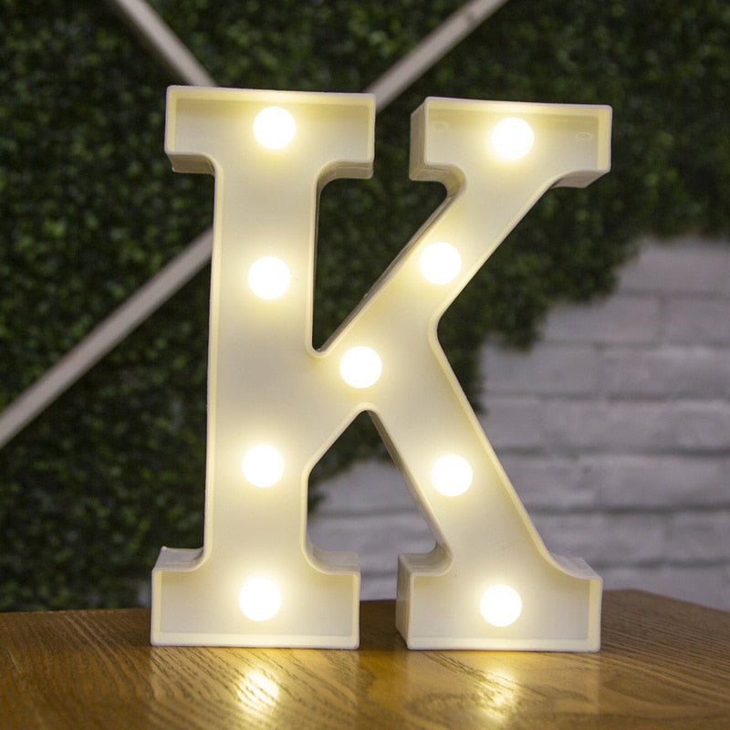 Alphabet Buchstaben LED-Leuchten, Leuchtzahl Lampe, Dekor Batterie, Nachtlicht für Zuhause Hochzeit Geburtstag Weihnachtsfeier Dekoration