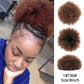 Alileader Synthetische Haarknoten, Afro Kordelzug Pferdeschwanz Flauschige, Afro Puff Haarknoten, Clips im Haarschwanz Pferdeschwanz Zubehör 1St