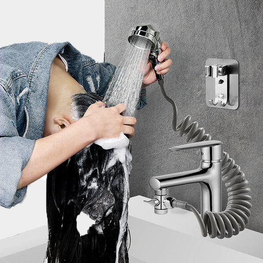 Flexibler Schlauch für Wasserhahn zum Haarewaschen im Badezimmer,  Externe Duschenhalter