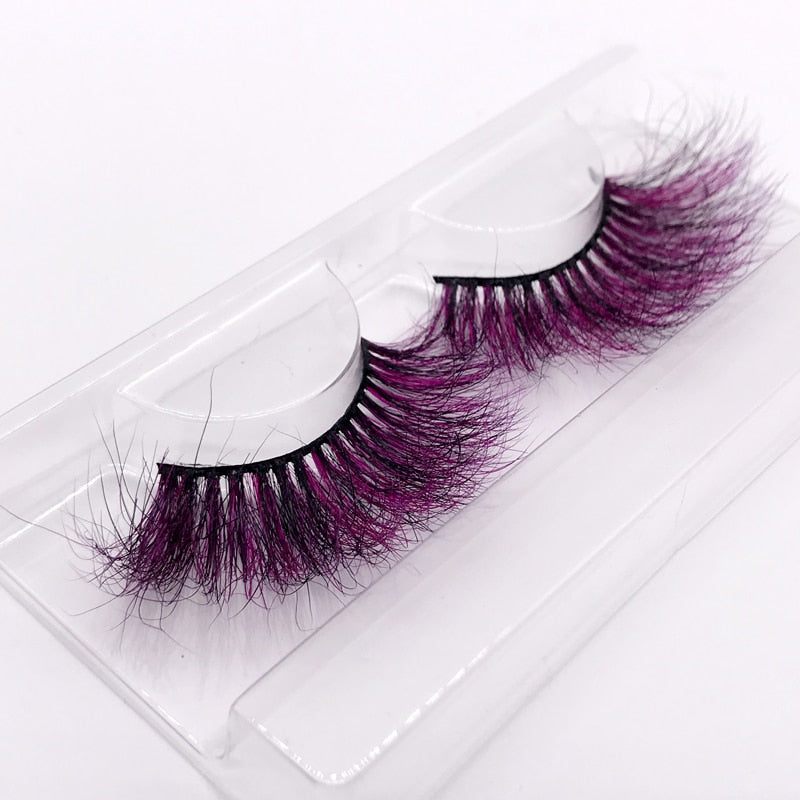 25mm 3D handgefertigte braune Nerzwimpern, natürliche individuelle falsche Wimpern