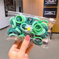50Pcs/Set Frauen Mädchen 4cm / 2cm Bunte Nylon Elastische Haarbänder, Pferdeschwanz Halter, Gummibänder