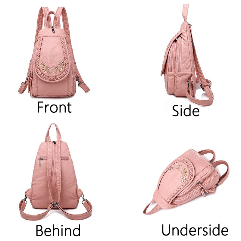 Hochwertiger Rücksack für Frauen, 2023 New White Freizeit-Tasche für Mädchen im Teenageralter