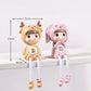 2PCS Nordic Puppe für Wohnzimmer Dekoration Kinderzimmer Dekoration Harz Puppe Hase Figur, Handwerk für Kinder Kinderzimmer Dekoration