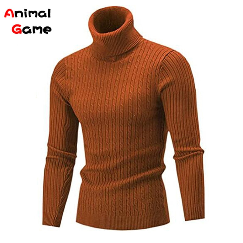 Rollkragen Warmer Strickpullover für Männer