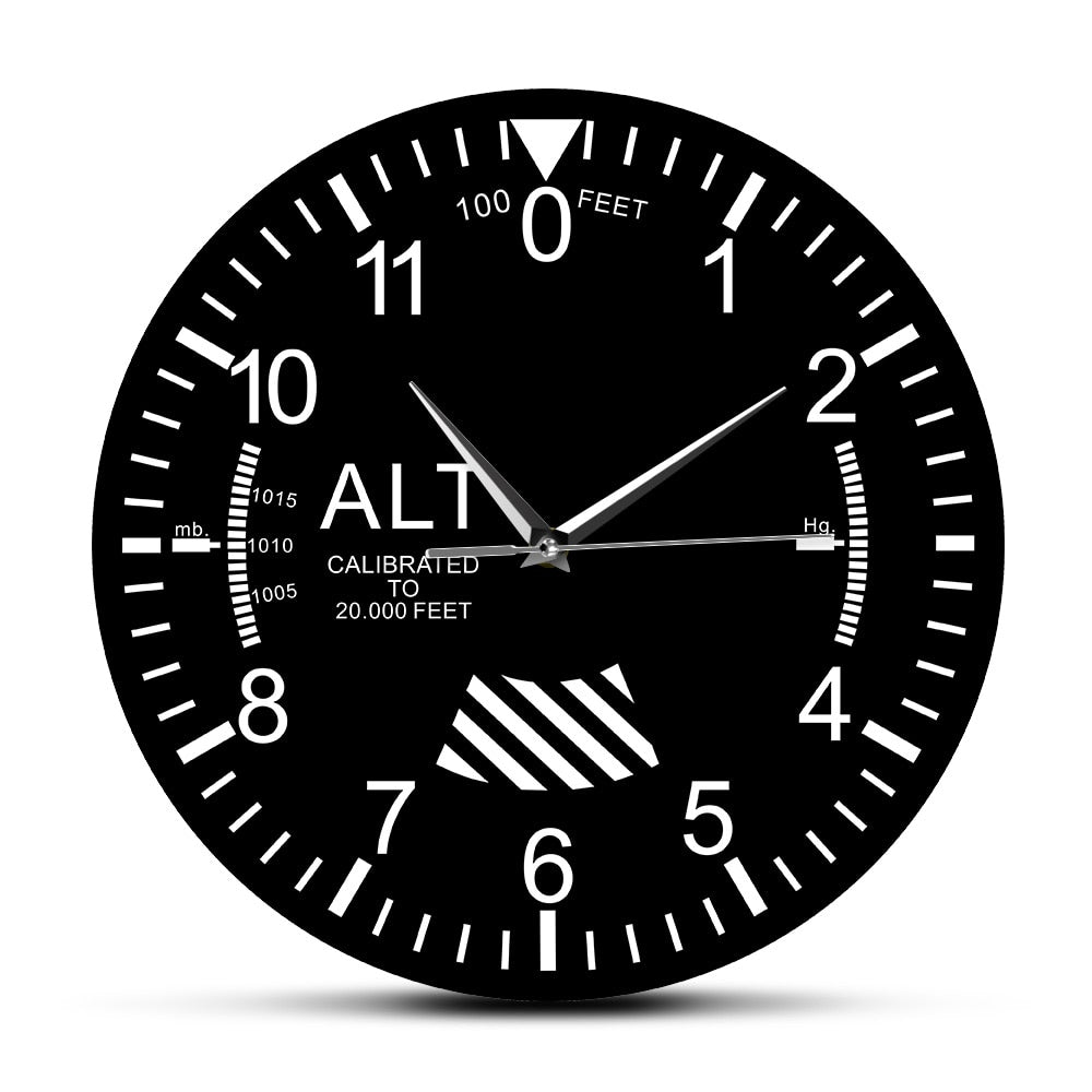 Klassische runde Wanduhr mit Höhenmesser