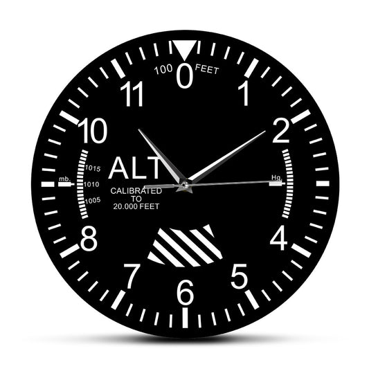 Klassische runde Wanduhr mit Höhenmesser