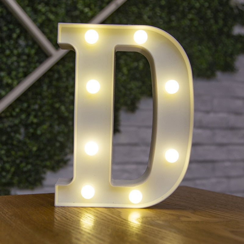 Alphabet Buchstaben LED-Leuchten, Leuchtzahl Lampe, Dekor Batterie, Nachtlicht für Zuhause Hochzeit Geburtstag Weihnachtsfeier Dekoration