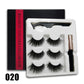 3 Paar 3D-magnetische Wimpern und flüssiger Eyeliner-Kit, natürlicher Look