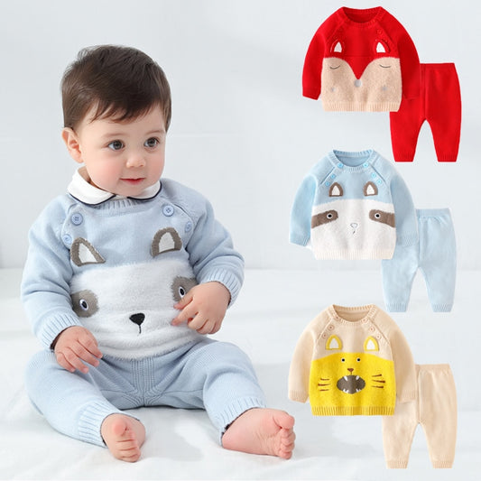 Herbst Winter Gestrickte Baby Sets Baumwolle  Pullover