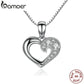 Neue Authentische 925 Sterling Silber, Weibliche Herz Anhänger Halskette