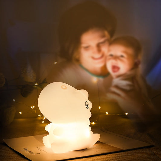 USB-LED-Nachtlichter Lampe, weicher Silikon-Touch-Sensor, tragbare Dinosaurier-Beleuchtung für Baby, Kinderzimmer, Schlafzimmer, bunte Dekoration