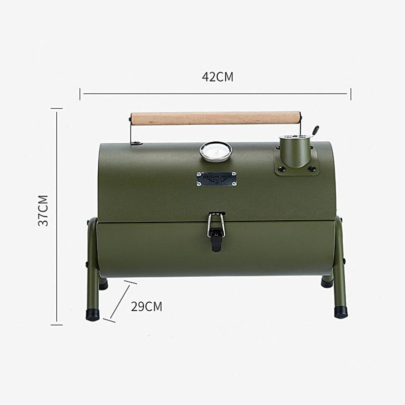 Tragbarer Outdoor-BBQ-Grill für 2–4 Personen, Terrasse, Camping, Picknick, Grillofen