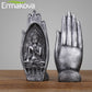 2 Stücke Buddha Statue Hände Skulpturen, Mönch Figur Tathagata Indien Yoga Fengshui Heimdekoration