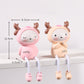 2PCS Nordic Puppe für Wohnzimmer Dekoration Kinderzimmer Dekoration Harz Puppe Hase Figur, Handwerk für Kinder Kinderzimmer Dekoration