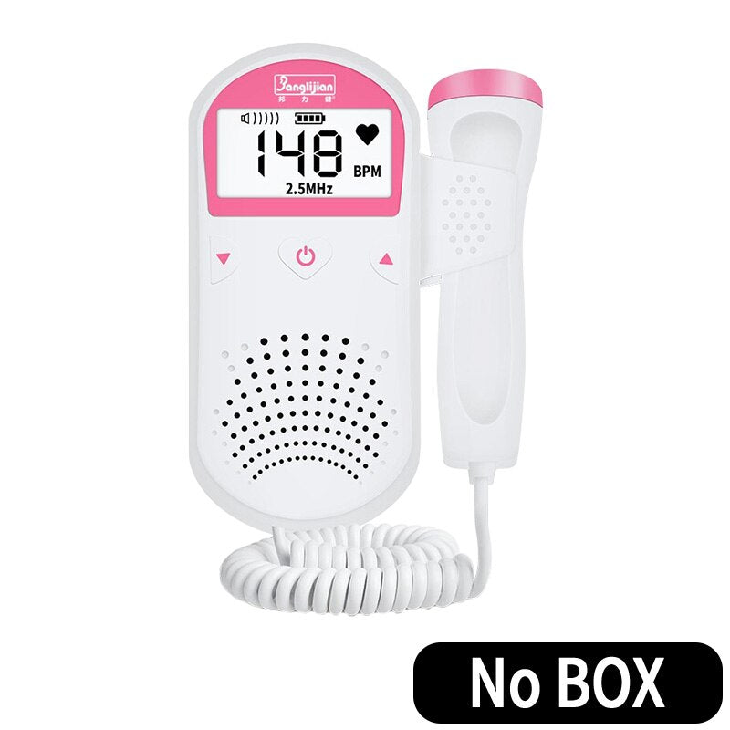 Baby Monitor Fetal Doppler Ultraschall Foetus Doppler Detektor, Home Portable Sonar Doppler für Schwangere 2.5MHz, keine Strahlung