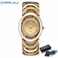 CRRJU Marke neue Mode Damen Armbanduhren, Luxus Gold Quarz Armbanduhren für Frauen
