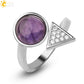 Cocktailring aus natürlichen Steine, Einstellbare Finger Ring für Damen