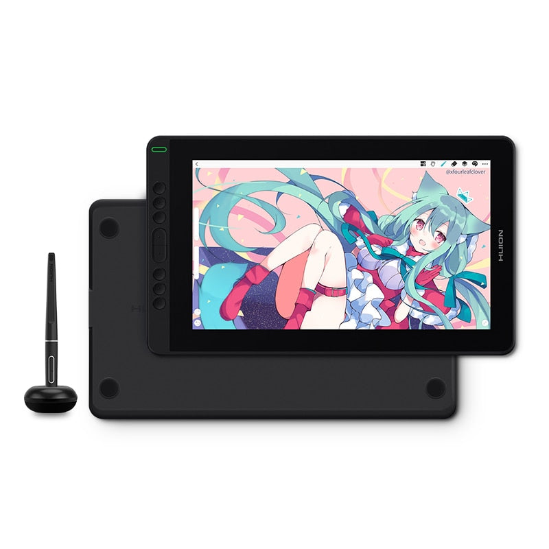 Huion Kamvas 13 Grafiktablett Monitor AG, Glasstift Display Zeichenmonitor 8192, Batterieloser Stylus für Android Windows MacOS