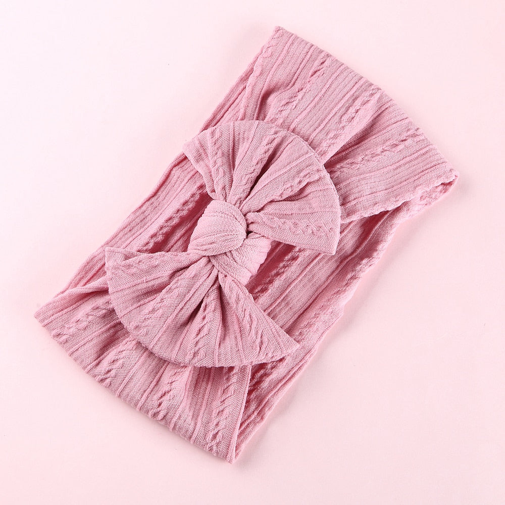1Pcs Neugeborenes Baby Stirnband für Mädchen, elastisch Baby Schleifen, weiches Nylon Kinder Kopfbedeckung, Haarschmuck 32 Farben