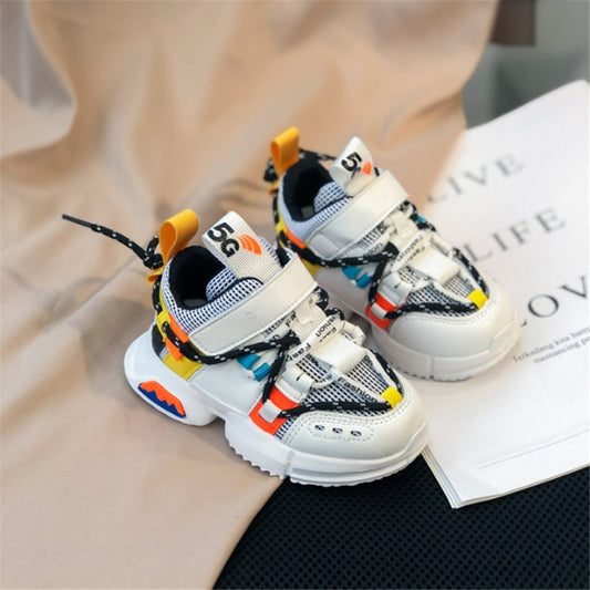2022 Neue Herbst Kinder Schuhe Mesh Mädchen & Jungen, Sneakers Lace Up Design Atmungsaktiv für Kinder