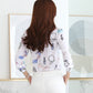 Neue Mode Plus Größe Frauen Tops Shirt Weiß Druck Dünne Weibliche Kleidung Langarm, Chiffon Bluse Frauen