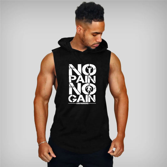 Herren Baumwolle Bodybuilding Fitness Sweatshirt mit Kapuze