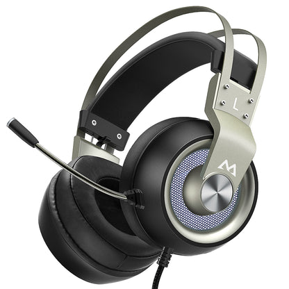 Mpow EG3 Pro Gaming-Kopfhörer für iPad PS4 PC Laptop Tablet-Telefone 3,5 mm Jax & amp; USB-Kabel unterstützt Lautstärke-/Mikrofonsteuerung 50-mm-Treiber