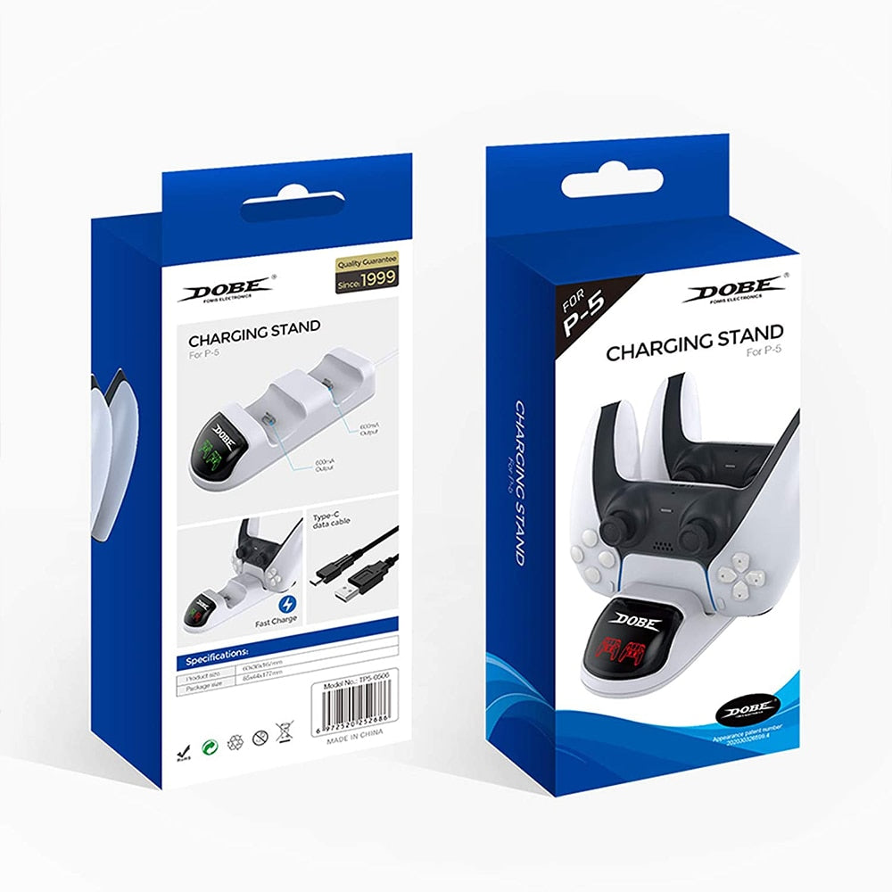 Ladegerät für PS5 DualSense Controller Auarte Ladestation für PS5 Playstation 5 Wireless Controller Dual USB Schnellladegerät