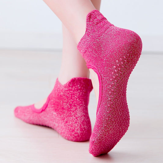 2023 Professionelle Anti Slip Yoga Socken, Sport Atmungsaktive Pilates Socken aus Baumwolle