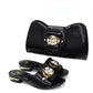 2023 neuestes italienisches Design Mode afrikanische Frauen, niedrige Ferse bequeme Schuhe und Taschen Set